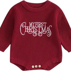 My First Christmas Long Sleeve Onesie